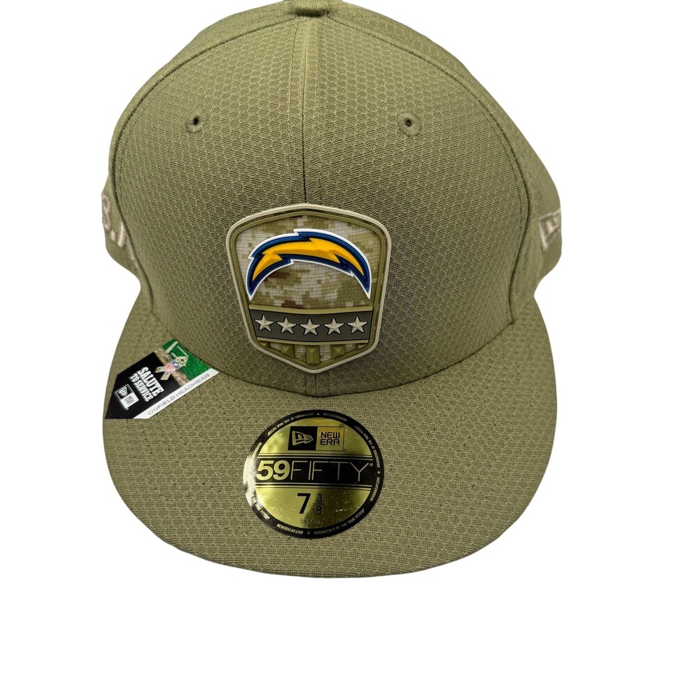 New Era 59FIFTY San Diego Chargers Salute to Serve Fitted Hat 7 3/8 Black NFL